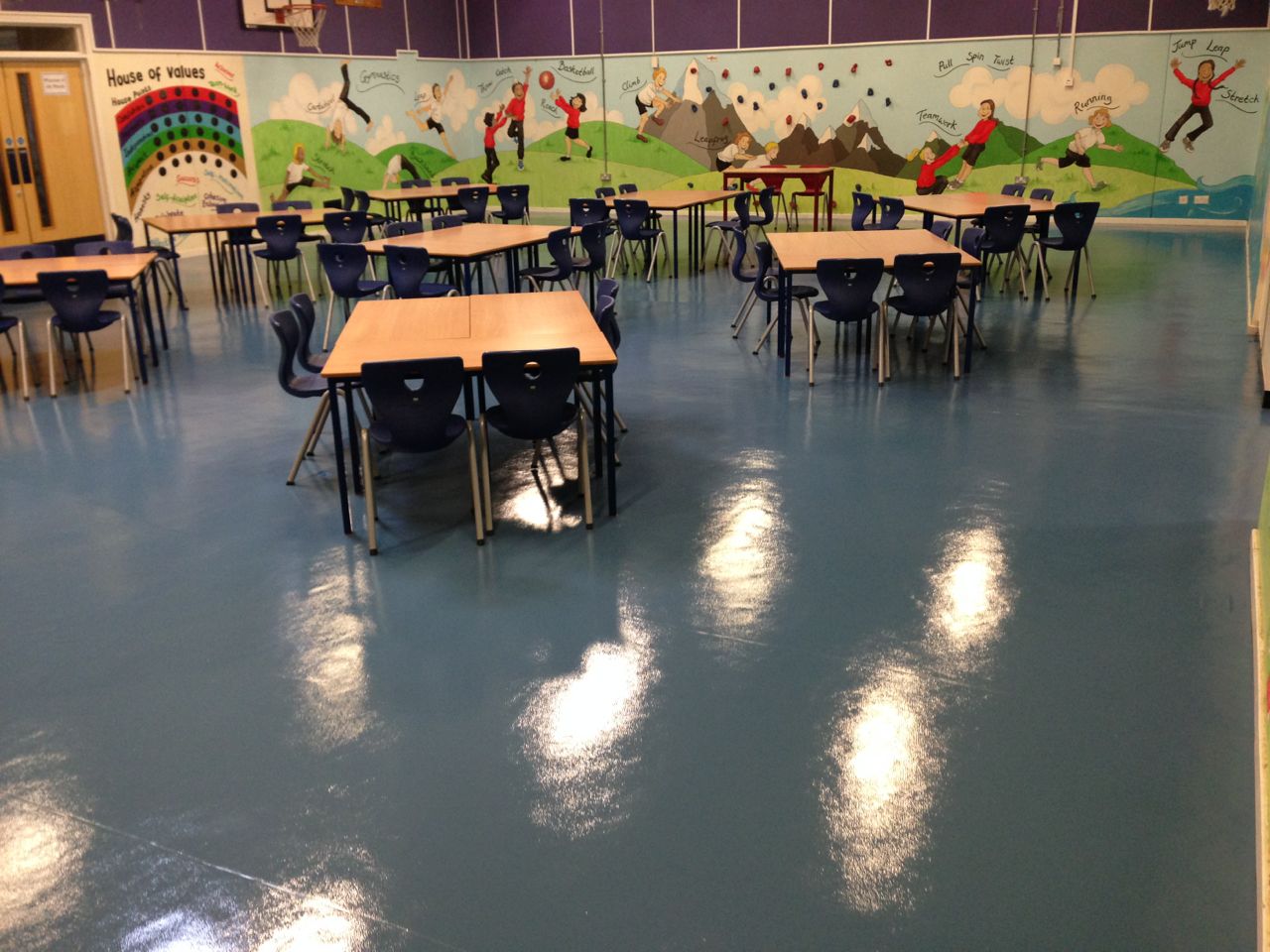 Deep Cleaning and Sealing Rubber Floor at Stanton Bridge Primary School, Coventry